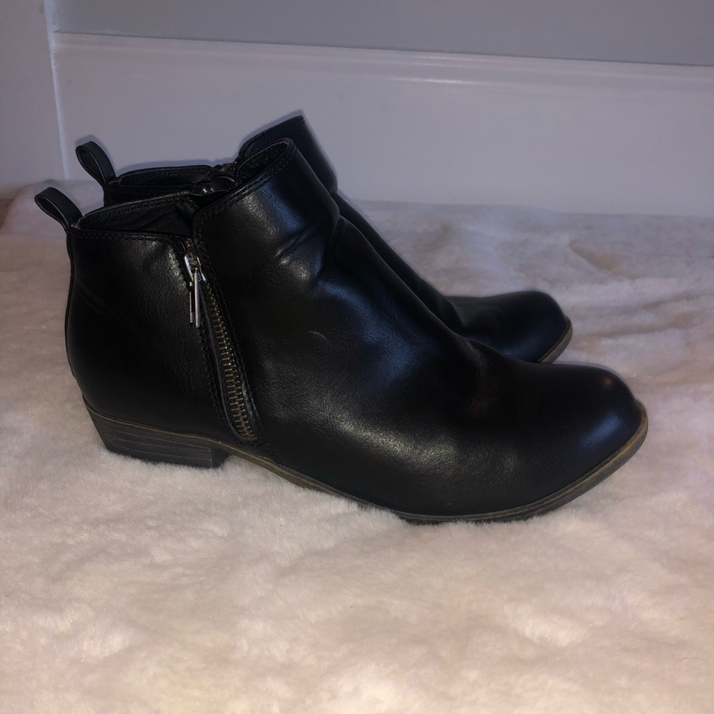 Black Leather Booties - Picture 5 of 5